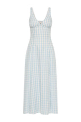 Adalee Midi Dress Gingham Sky — packshot
