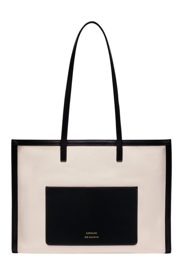 ARABELLA Cotton canvas and leather tote bag — packshot