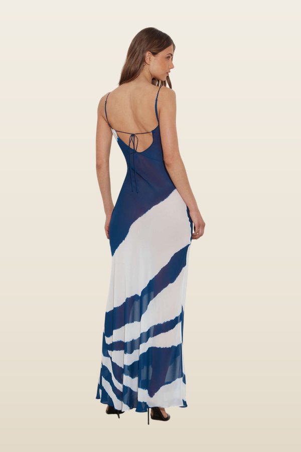 Aralia Dress Zebra — model back