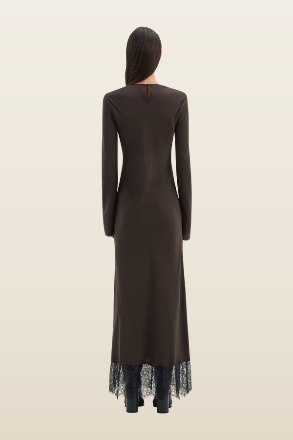 Aries Long Sleeve Gown — model back