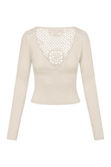Arlo Crochet Knit Shirt - Bunny — packshot