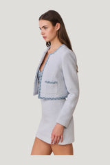 Azula Denim-Trimmed Tweed Jacket — carry 3