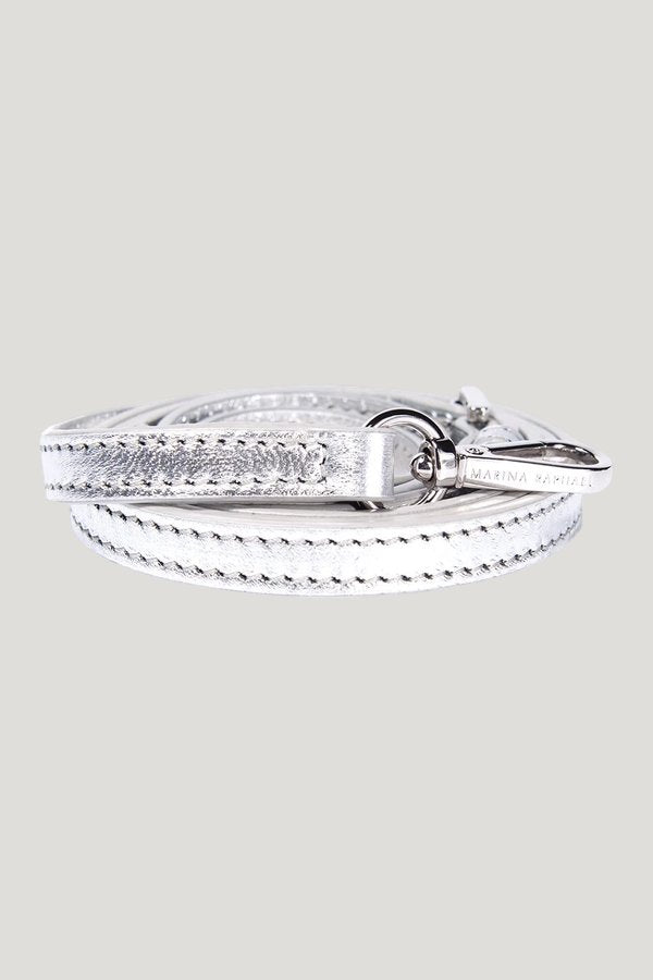 Baby Riviera In Silver Ribbed Leather — extra