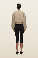 Bastien Bomber Jacket - Taupee — model back