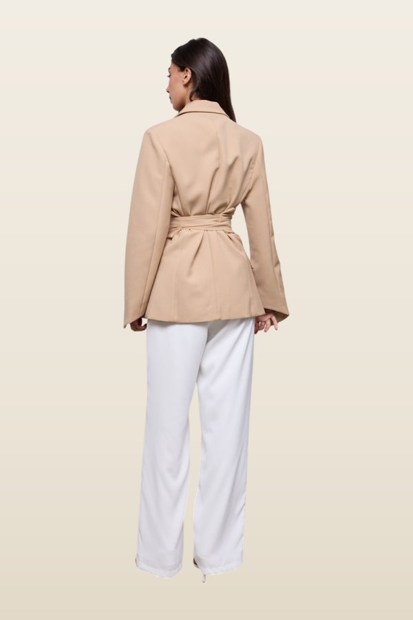 Belted Blazer — model back