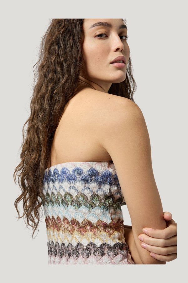 Bustier mini dress with lace motif — carry 5