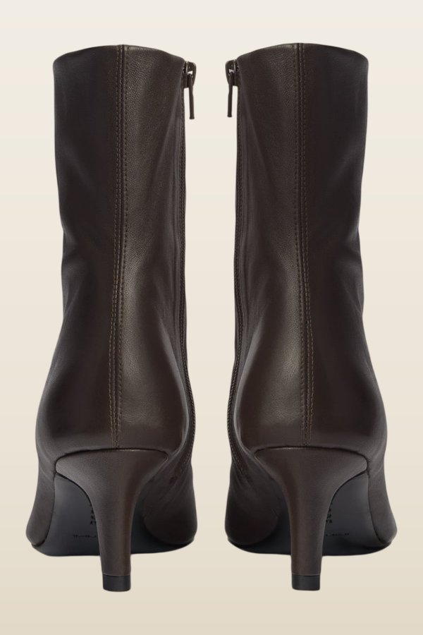 Cave Ankle Boot in Brown Stretch Leather — model back