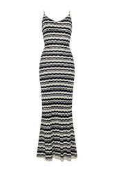 Cindy Crochet Maxi Dress (Ecru Ink — packshot