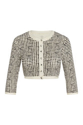 Crete Swim Cardi - Black Gingham — packshot