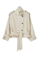 Cropped Funnel Neck Trench — packshot