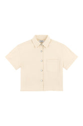 Cropped Short Sleeve Denim Shirt — packshot