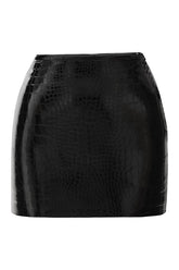 Dancing On The Table skort in Onyx Croc — packshot