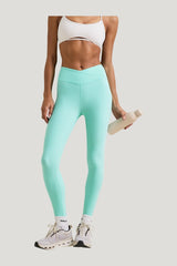DayFlex Wrap High Waisted Legging - Aqua — model side