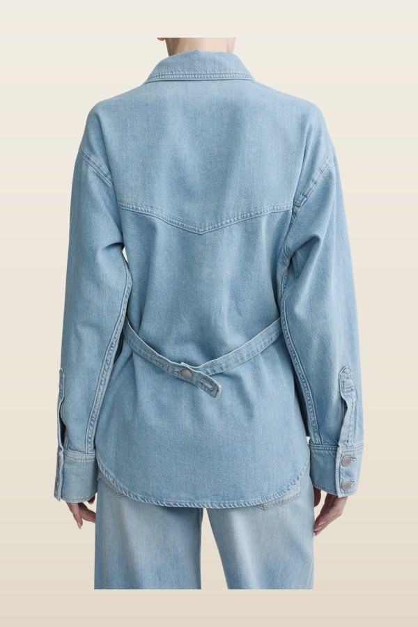DL1961 x Bumpsuit Addison Overshirt Maternity — carry 4