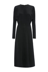 Dolman Midi Dress In Dark Grey Melange — packshot