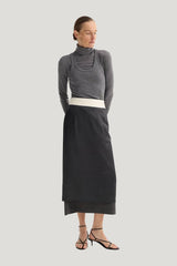Double-layer wool top | mid grey melange — carry 2