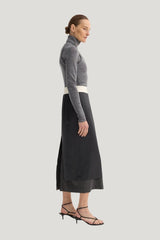 Double-layer wool top | mid grey melange — carry 3