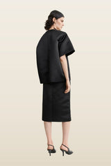 Duchess satin tee — model back