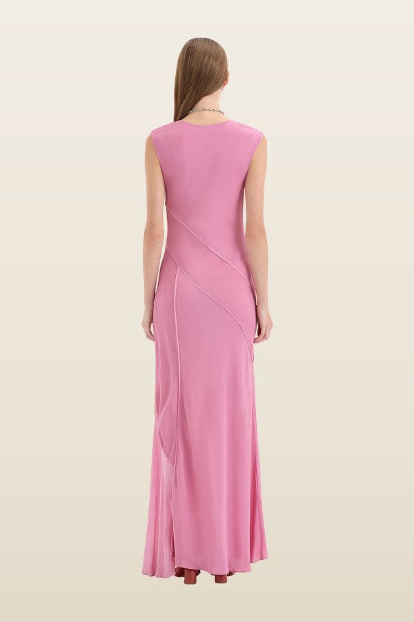Elin Panelled Gown — model back