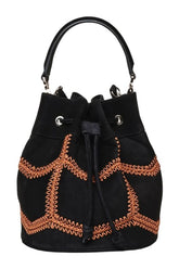 Estella In Black Crochet Suede — packshot