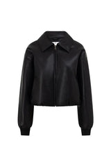 Faux Leather Bomber Jacket — packshot