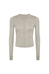 Fitted Heather Grey Cardigan — packshot