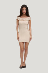 Fleur Crochet Knit Mini Dress — carry 2
