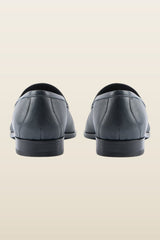 gomper loafer in stone leather — model back