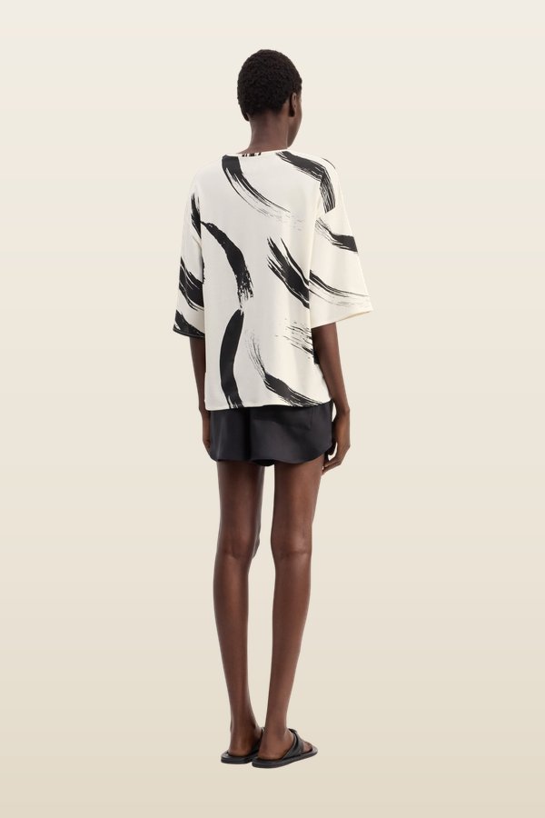 HALBER Printed Supima cotton t-shirt — model back