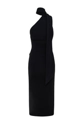 Jemma One Shoulder Tie Midi Dress — packshot