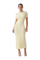 Junie Cross-Over Neck Slinky Maxi Dress — packshot