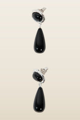 Kamma Earrings by Corali - Onyx — model back