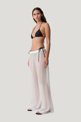 Leilani Sheer Drawstring Wide Leg Pants — carry 3