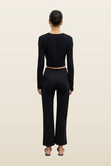 Lauren Crop Cardigan — model back