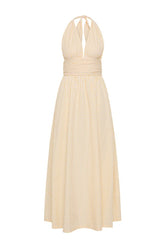 Lido Maxi Dress Butter Textured Gingham — packshot