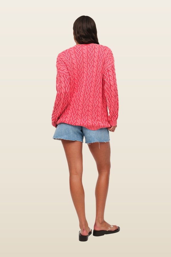 Lightweight Cable Sweater | Cayenne — carry 4