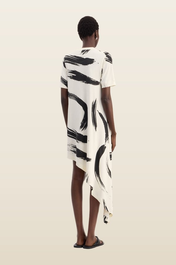LIYA Asymmetrical Supima cotton dress — model back