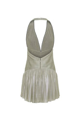 Lucille Halter Pleated Mini Dress — packshot