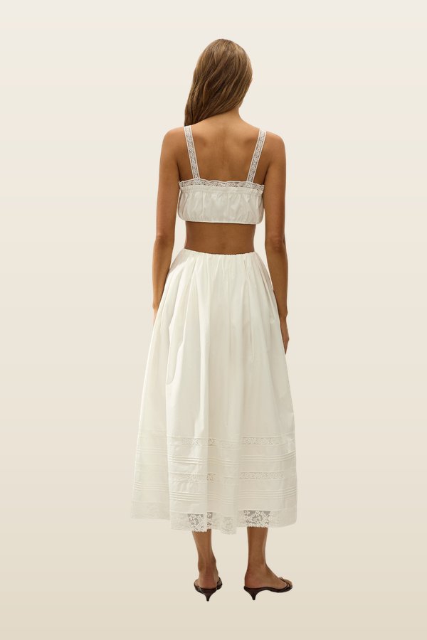 Lyon Midi Skirt Ixora Lace — model back
