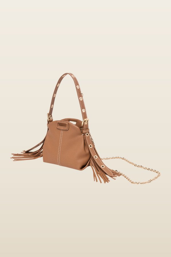 Miss M micro stitched leather bag — model back