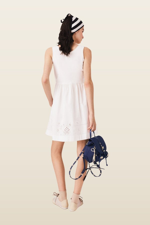 Short dress with lace trim — carry 4