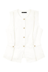 Embroidered linen-blend jacket — packshot