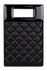 Micro Bella In Black Quilted Leather — packshot
