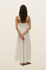 Milana Midi Dress Dolce Broderie — model back