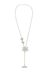 Yellow rhinestone daisy necklace — packshot