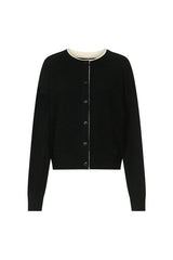NICOLA Bicolor cashmere cardigan — packshot