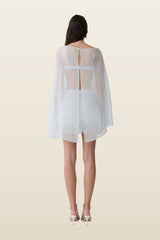 Nina Lace And Satin Mini Skirt - Ice — model back