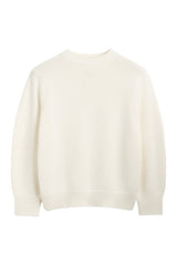 Oversized crew knit macadamia — packshot