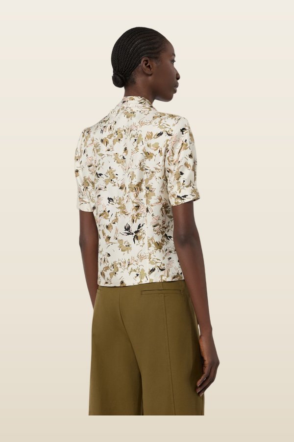 Printed silk twill shirt — carry 4