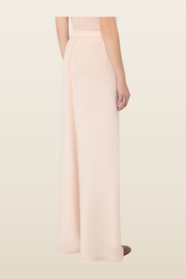 Relaxed-fit heavy silk trousers — model back